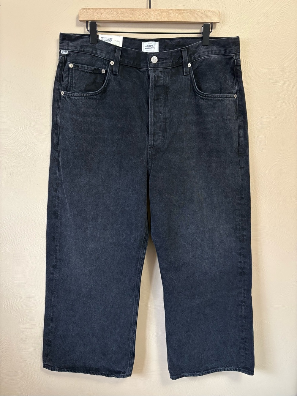 Citizens of Humanity Gaucho Vintage Wide Leg Jeans Black Size 34 NWT New - Picture 4 of 16